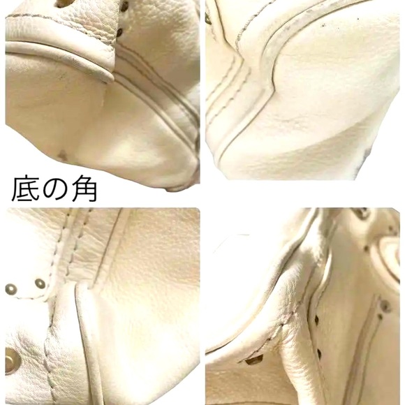 Chloe Tote Boston Bag Shoulder Bag Leather Ivory women's made in Italy 🇮🇹 - Picture 4 of 9